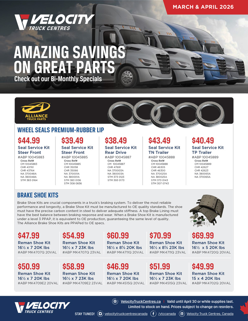 March & April Parts Specials